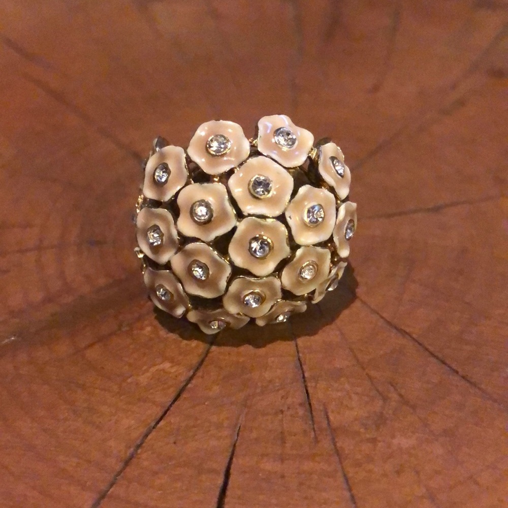 J.Crew Size 8 Floral Ring